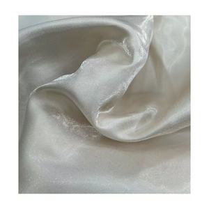 150 gam/mét 100% polyester sang trọng sáng bóng kim loại phản chiếu vải Organza chống tĩnh nhanh khô Bộ nhớ trọng lượng trung bình sử dụng đám cưới - Product Image 3
