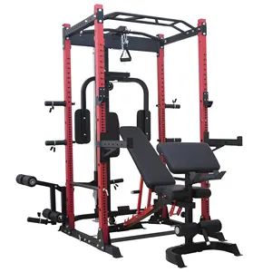 All in One Trainer Multifunction Fitness Gym Equipment Power Rack With Smith Machine Function