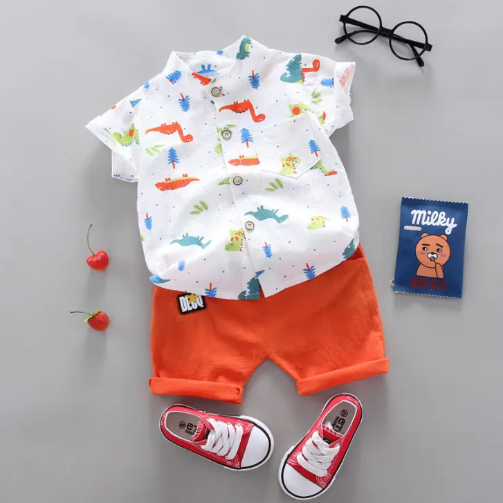 Ensemble de vêtements d'été pour bébé garçon, ensemble de vêtements décontractés pour garçons, haut, short, costumes de sport pour bébés, vêtements pour tout-petits