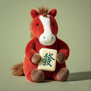 Nuovi Prodotti Simpatici Personalizzazione Popolare Ingrosso <span class=keywords><strong>Peluche</strong></span> Animali Super Morbidi Cavalli Mascotte di Capodanno - Product Image 6