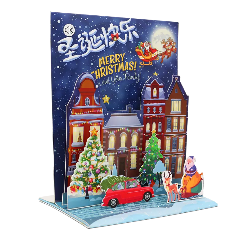 הטוב ביותר מתנות בחירה 3D חג המולד כרטיס ברכה 2020 עם מוסיקה קופץ כרטיס מיוחד