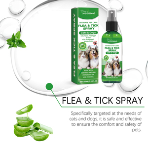 <span class=keywords><strong>Spray</strong></span> Répulsif <span class=keywords><strong>Anti</strong></span>-Puces et Tiques pour Animaux de Compagnie, Sûr pour Chats et Chiens, Doux et Efficace Contre les Puces, les Œufs, les Tiques et les Moustiques, <span class=keywords><strong>Spray</strong></span> de Toilettage pour Animaux - Product Image 4