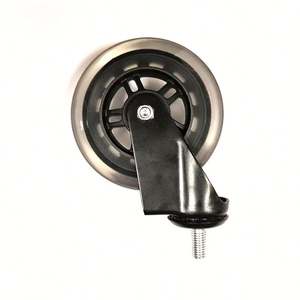 Roulettes de chaise de bureau à roulement pivotant en promotion, 3/4 pouces, en PU/PVC, capacité de charge 15 kg, roue universelle à quatre points de contact - Product Image 6