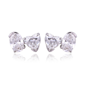 925 Sterling Silver Gold Plated <b>Opal</b> Stud <b>Earrings</b> Round Brilliant Cut Screw Back Fine Jewelry Engagement Gift for Women - Product Image 2