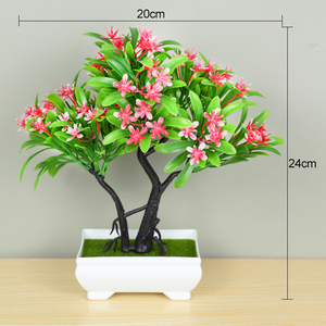 Plantas Artificiales de Plástico, Bonsái, Árbol Pequeño en Maceta, Planta en Maceta, Flor, Decoración para el Hogar, Mesa, Jardín, Adornos - Product Image 6