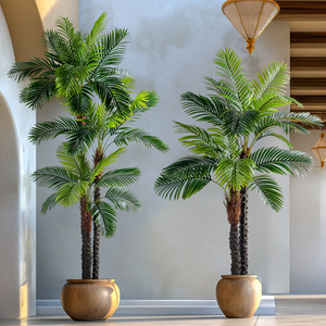 Cây cọ nhân tạo nhựa khổng lồ 8 feet, chống tia UV, bán trực tiếp từ nhà sản xuất, trang trí nhà cửa/ngoài trời, làm xanh, quà tặng sinh nhật - Product Image 2