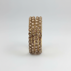Gold Plated Fashion Jewelry <b>Set</b> Elegant <b>Crystal</b> Stone Bangles - Product Image 2
