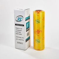 Emballage d'emballage alimentaire Transparent de qualité alimentaire 30cm 45cm PVC Film étirable 1000m Jumbo rouleau pour supermarché