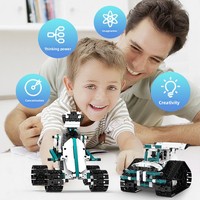 Ensemble de blocs électriques pour l'éducation scientifique robotique, en plastique ABS, emballage coloré, jouets compatibles avec les briques STEM