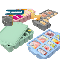 Moule à glace à 8 grilles de grande capacité de qualité alimentaire démoulage facile boîte à glace rapide plastique durable pour l'été