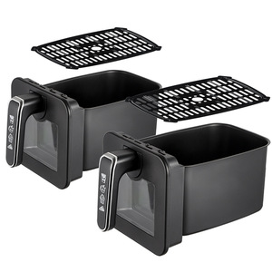 Freidora de Aire de Doble Cesta Transparente con Ventana de Observación, Tanque Doble de 4L, Capacidad Eléctrica de 8L, Freidoras de Aire Duales Independientes - Product Image 3