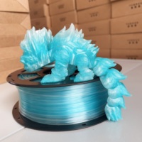 Filamen Printer 3D PETG Pelangi Fleksibel Biru Muda Permukaan Halus untuk Pembuatan Mainan