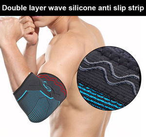 Nylon Knit Anti-Slip Fitness Gym Cotovelo Brace Mangas para Halterofilismo Ciclismo Correndo-para Primavera Exercício - Product Image 3