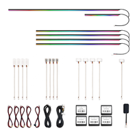 Kit d'éclairage ambiant pour voiture WIITECH universel à 64 couleurs, système d'éclairage intérieur RGBIC à changement de couleur, éclairage automobile