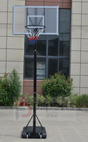 Support de basket-ball pour adulte 110*70cm Panier de basket-ball portable Panneau PC transparent avec cadre en métal