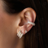 Gemnel CZ Diamant Claire Boucles D'oreilles Élégant Étincelant Goujons De Luxe 925 Argent Or Fine Jewelry pour Timeless Glamour