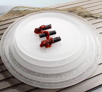 Assiette en verre peu profonde à motif uni, durable, écologique, de qualité alimentaire, moderne, simple, minimaliste, pour desserts et café