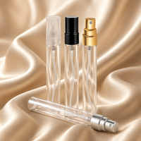 Flacons de parfum en verre vides rechargeables à brume fine 3ml 5ml, flacons pulvérisateurs transparents avec embouts pulvérisateurs multicolores