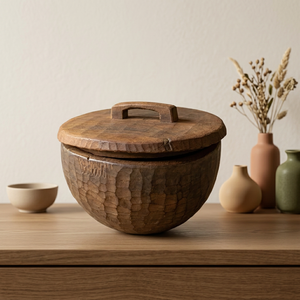 Boîte à confiserie vintage en bois Naga Tribal avec couvercle, faite à la main, pour buffet, console, table basse, décoration - Product Image 2