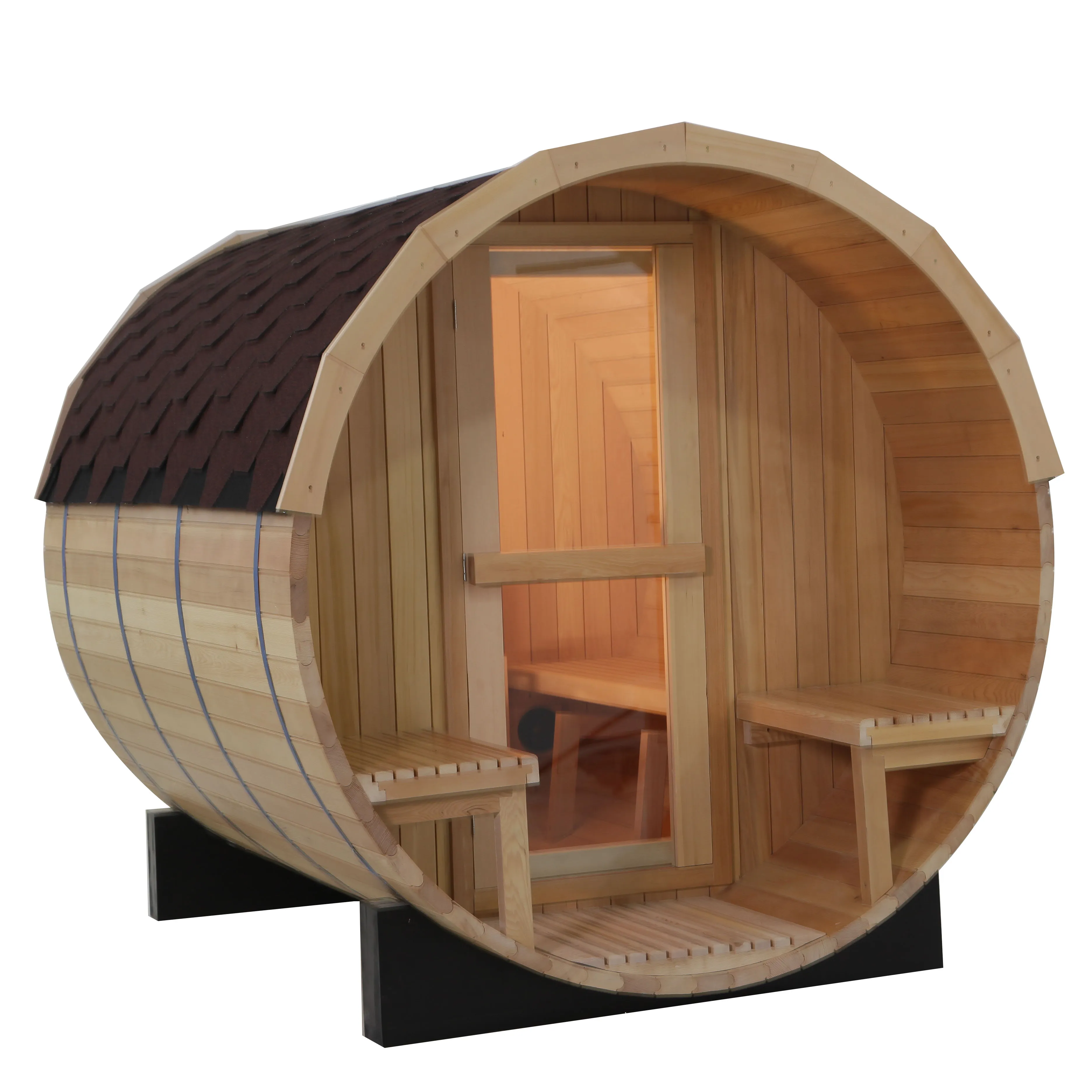 Portable et mobile 4-6 personnes baril sauna à vapeur sauna finlande pin cabine de sauna à vapeur