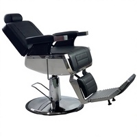 Fauteuil de barbier vintage inclinable, robuste, hydraulique, pour salon de coiffure masculin