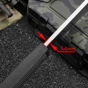 FN A2 Outdoor Tactical Survival Knife DIY Stainless Steel 5.6mm Thickness <b>Rubber</b> Handle Drop Point Straight <b>Edge</b> OEM/ODM - Product Image 4