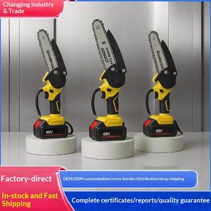 Scie à batterie au lithium rechargeable portative compacte pour usage domestique, idéale pour couper du bois de chauffage et des arbres en extérieur - Product Image 1