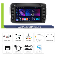 Stereo Mobil Android Podofo 7'' 4+64G Wireless CarPlay/Android Auto untuk Mercedes-Benz/CLK/W209/E-W210/Kelas C/ Radio Mobil