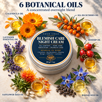 Crème Visage Apaisante Ownbrand pour Peaux Grasses à Tendance Acnéique, Contrôle du Sébum, Affinage des Pores, Lissage et Atténuation des Rougeurs