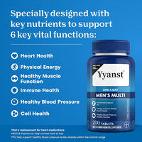 Capsules de Vitamines Complexe Énergisant et Renforçant l'Immunité pour Hommes de Haute Qualité à Marque Blanche