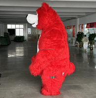 Costume de mascotte gonflable coloré en fourrure pour adulte, cosplay, mascotte de carnaval pour adulte