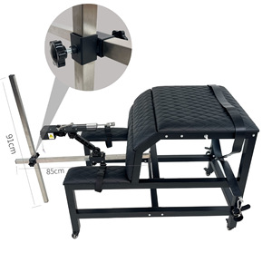 Металлическое кресло для БДСМ-игр Scarletsin B2 SP, черное, откидное, для коленопреклонения + стандартная секс-машина + присоска + силикон - Product Image 2