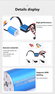 Motor Inrunner Sin Escobillas de Alto KV, Color Azul, para Coche RC, Barco RC, Dron de Carreras FPV, Modelo de 650-1000 mm - Product Image 5