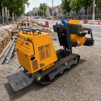 Mini-bétonnière sur chenilles YH-500, capacité 500 kg, pour routes étroites et travaux agricoles