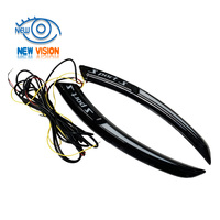 Luz Secuencial para Arco de Rueda de Coche/SUV - DRL de Escaneo Dinámico Blanco + Señal de Giro Ámbar, Impermeable, 12V, Universal