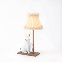 Lampe de table sans fil rechargeable E14 à intensité variable, style Pâques printanier, abat-jour en tissu lapin, couleur personnalisée, décoration tactile de luxe