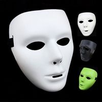 Masque facial en plastique noir amusant pour Halloween, idéal pour les fêtes, le carnaval, la décoration, la mascarade, le costume vénitien et le cosplay – Vente en gros pour le bricolage et l'artisanat