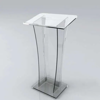 Púlpito de Acrílico Transparente, Ecológico, de Diseño Moderno, para Iglesia, Aula, Exposiciones y Discursos, Fabricado por Profesionales
