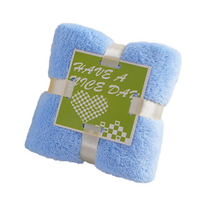 Serviette en polaire corail épaissie 75x35cm, absorbante, cadeau de mariage - Product Image 5