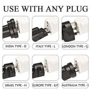 Trắng Đen 13A 250V phổ CN HK SG Travel Adapter AU UE Nhật Bản chúng tôi đến UK AC Power cắm chuyển đổi - Product Image 6