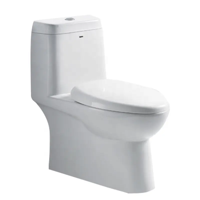 आधुनिक डिजाइन बाथरूम शौचालय का कटोरा सेट एक टुकड़ा सिरेमिक सीट कवर और टैंक ट्रिम मंजिल घुड़सवार अपनाना जेट निस्तब्धता दौर 305mm