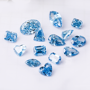 ラボグローンブルー2カラット無認定ルーズダイヤモンドリングペンダントジュエリー作りファンシーカットメーカー卸売価格 - Product Image 2