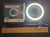 Anneau lumineux LED dimmable 12 pouces pour téléphone, avec pince à selfie et trépied de 2,1 m, best-seller 2023