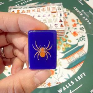 Halloween Mahjong Set 160 Tiles Gothic <strong>Hocus</strong> <strong>Pocus</strong> Spooky Acrylic <strong>Game</strong> with Spiders Case Portable Water Resistant Party Gift - Product Image 3