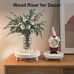 Support de plante en <span class=keywords><strong>bois</strong></span> intérieur extérieur, contremarche en <span class=keywords><strong>bois</strong></span> ronde <span class=keywords><strong>pour</strong></span> décor tabouret en <span class=keywords><strong>bois</strong></span> présentoir porte-pot de fleur petit plateau de jardinière - Product Image 4
