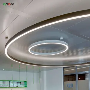 Modern circular linear LED pingente luz alumínio LED círculo luz com placa PCB LED