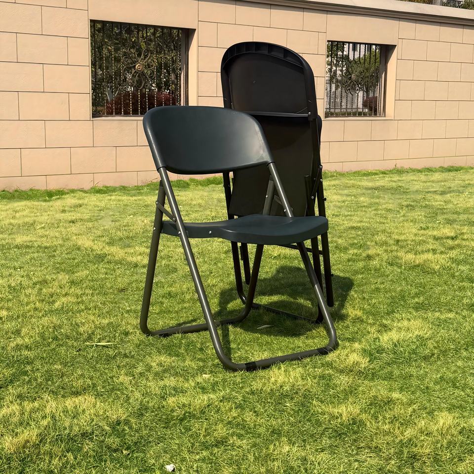 Foldable Seating Examples Easy Fold Carry Plastic Folding Seating With Steel Support Frame for ...