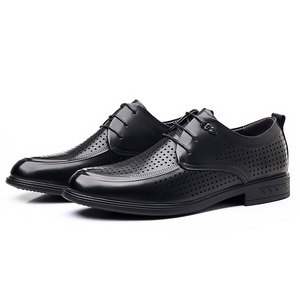 Men's Summer Leather Shoes <b>Top</b>-Grain Cowhide Business Formal Pointed-Toe Breathable High-Quality Genuine Leather Casual Shoes - Product Image 6