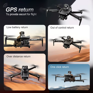 Máy bay không người lái mini gấp gọn V198 chuyên nghiệp, camera HD 8K, GPS, <span class=keywords><strong>ESC</strong></span>, có chức năng tránh vật cản, động cơ không chổi than, chất liệu nhựa, dành cho người mới bắt đầu - Product Image 4