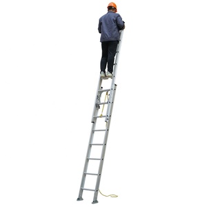 Échelle à corde télescopique et extensible en aluminium de 6 m à 12 m avec 2*20 marches - Product Image 2